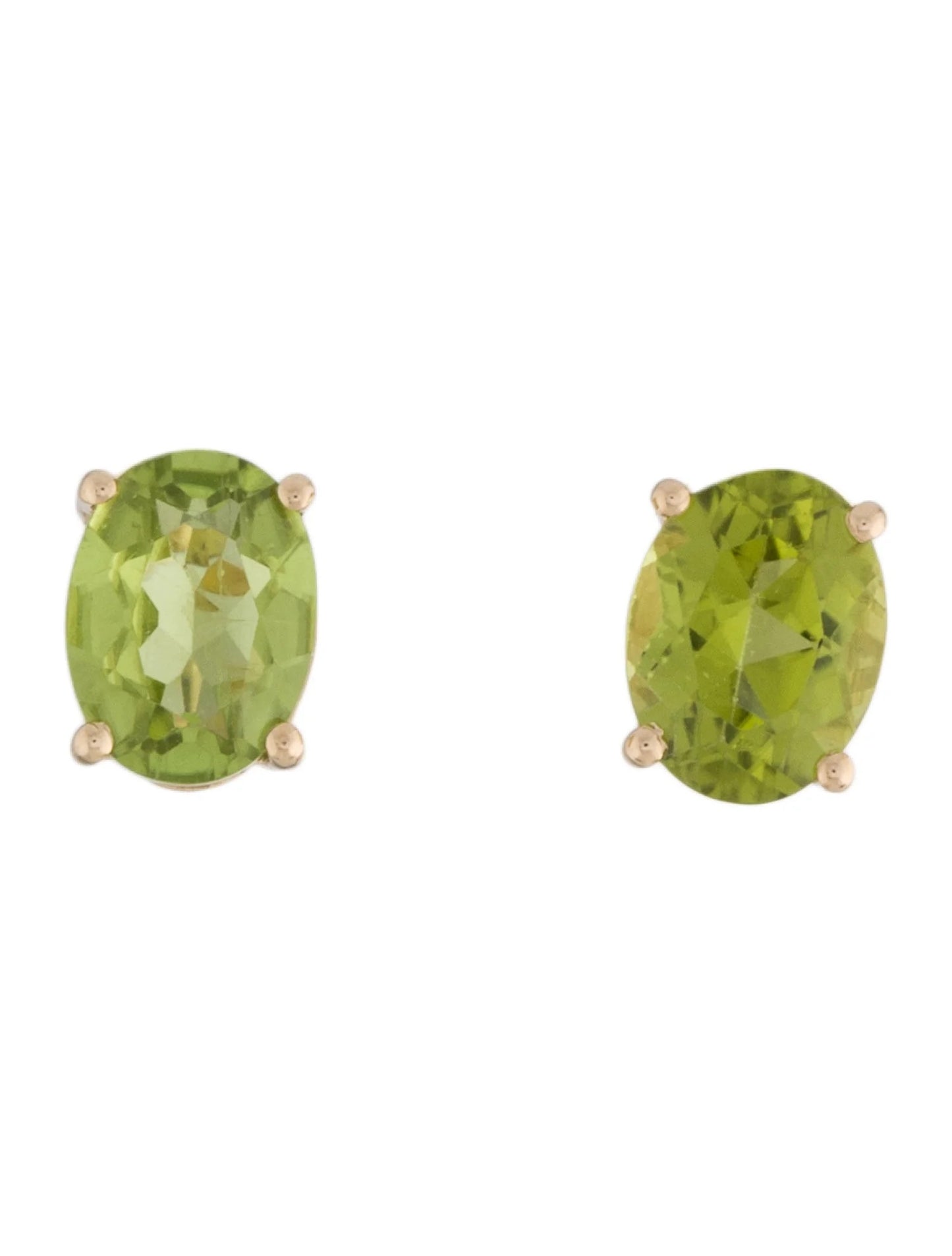 14K 2.84ctw Peridot Stud Earrings