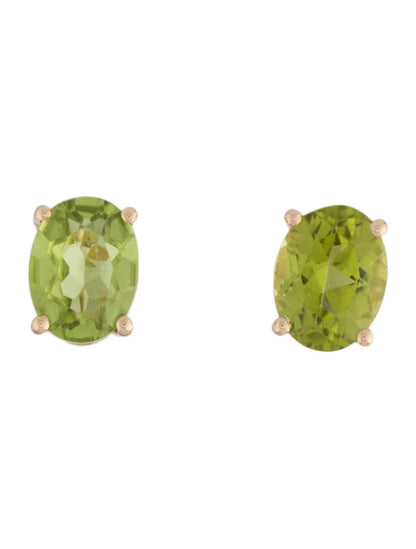 14K 2.84ctw Peridot Stud Earrings