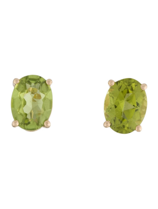 14K 2.84ctw Peridot Stud Earrings