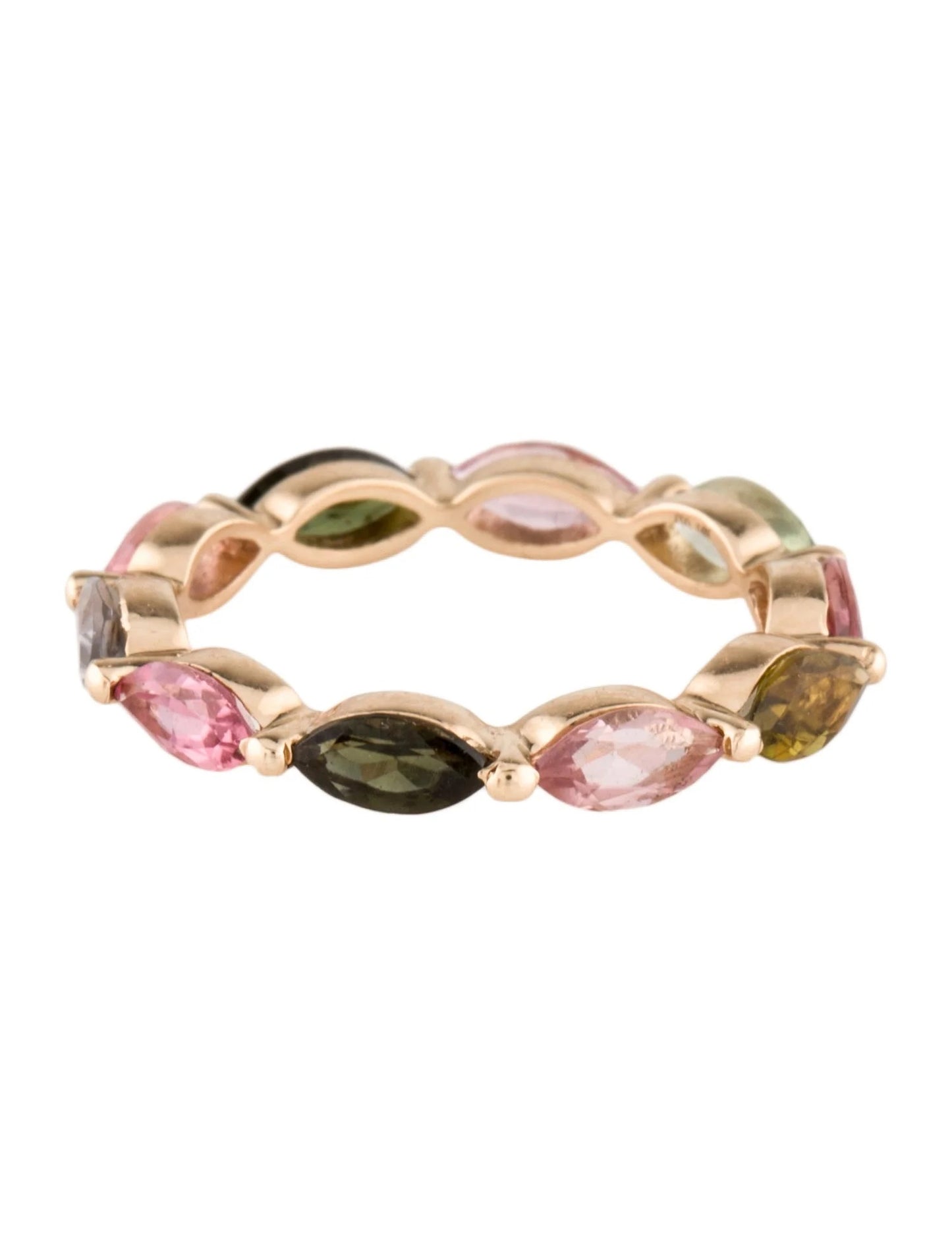 14K 2.38ctw Tourmaline Eternity Band