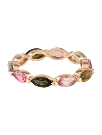 14K 2.38ctw Tourmaline Eternity Band