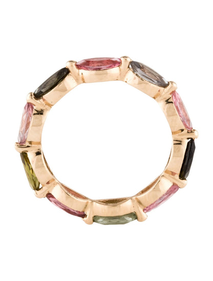 14K 2.38ctw Tourmaline Eternity Band