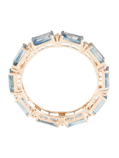 14K 2.48ctw Sapphire & Diamond Eternity Band
