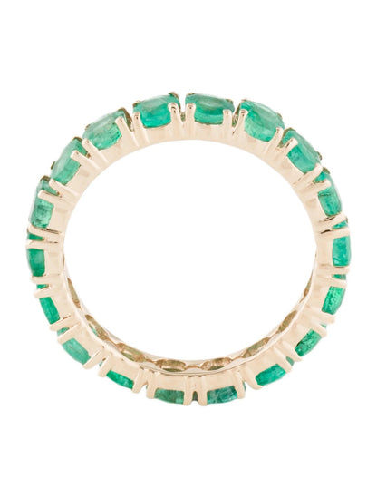 14K 2.16ctw Emerald Eternity Band