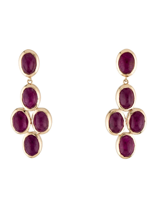 14K 12.03ctw Ruby Drop Earrings