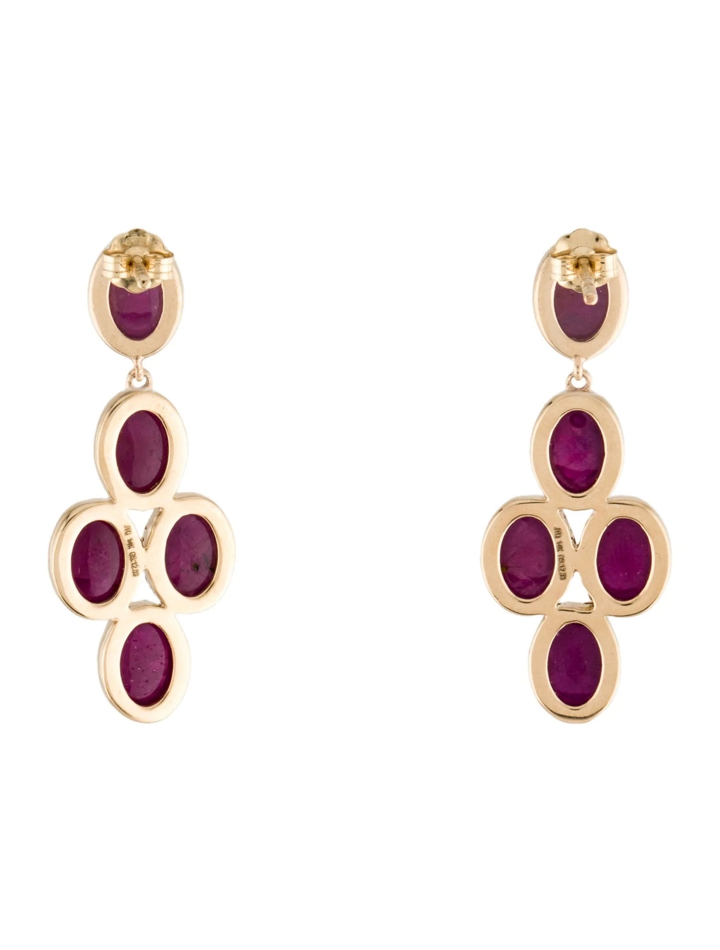 14K 12.03ctw Ruby Drop Earrings
