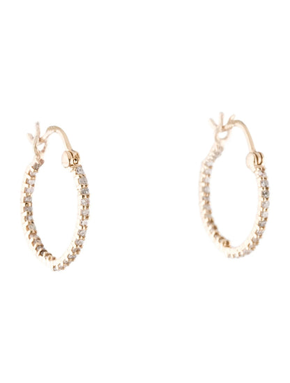 14K Diamond Inside-Out Hoop Earrings