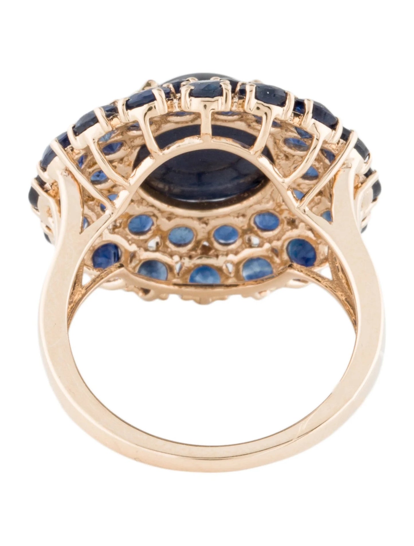 14K 9.37ctw Sapphire Cocktail Ring
