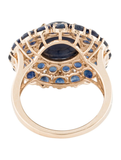 14K 9.37ctw Sapphire Cocktail Ring