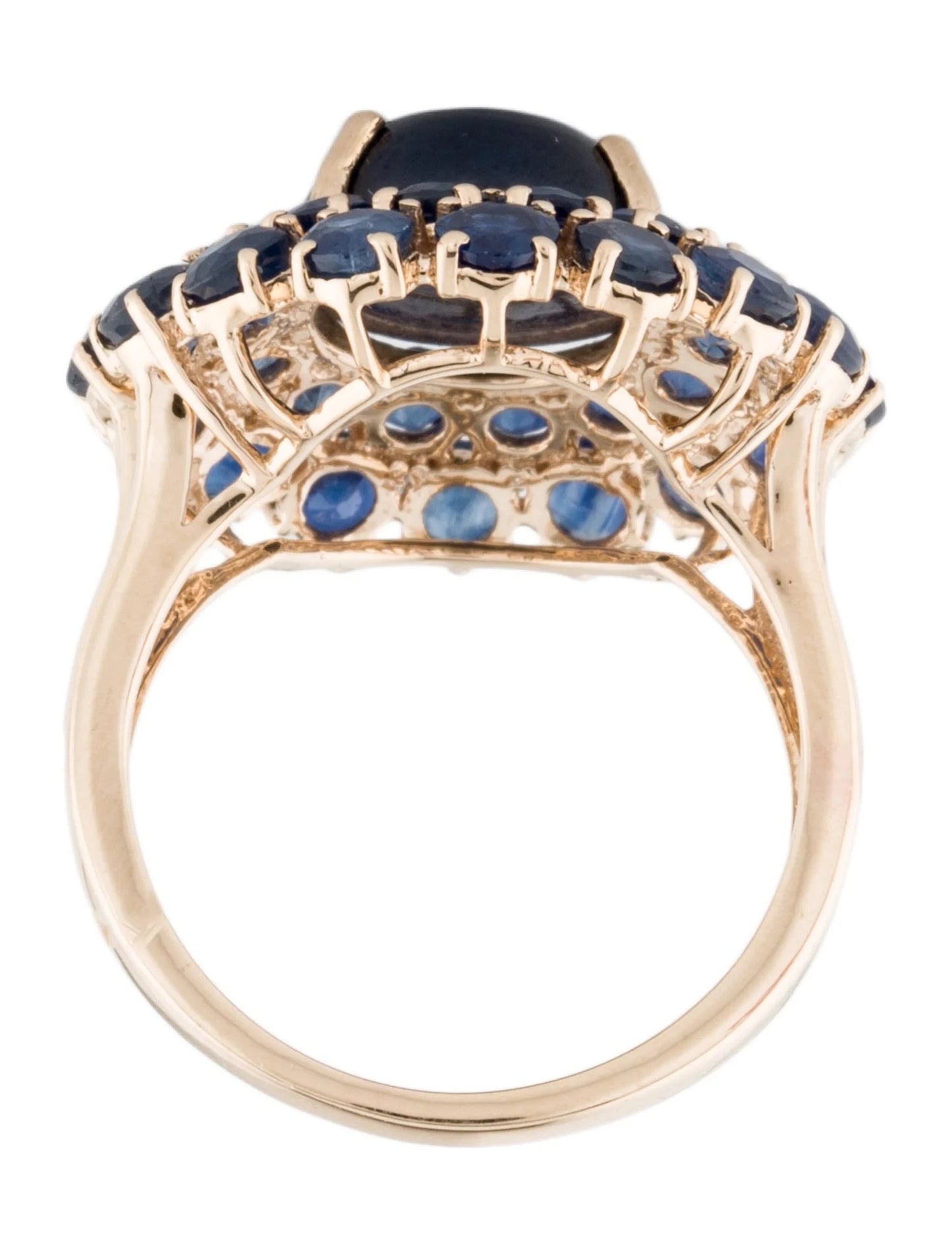 14K 9.37ctw Sapphire Cocktail Ring