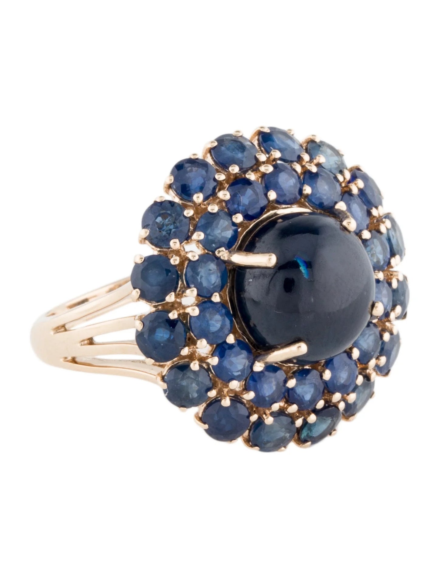 14K 9.37ctw Sapphire Cocktail Ring