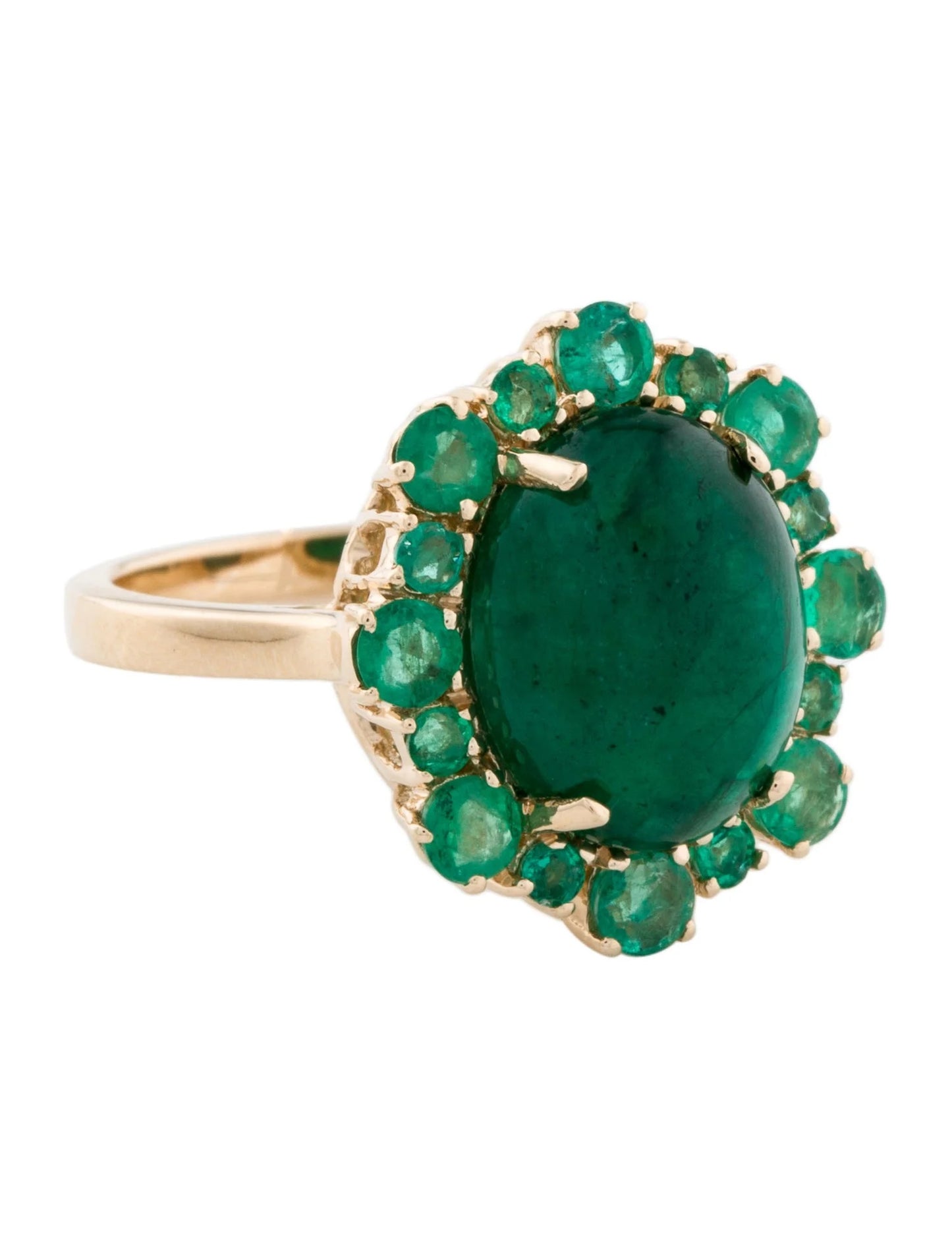 14K 6.36ctw Emerald Cocktail Ring