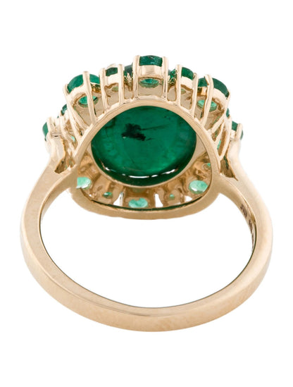 14K 6.36ctw Emerald Cocktail Ring