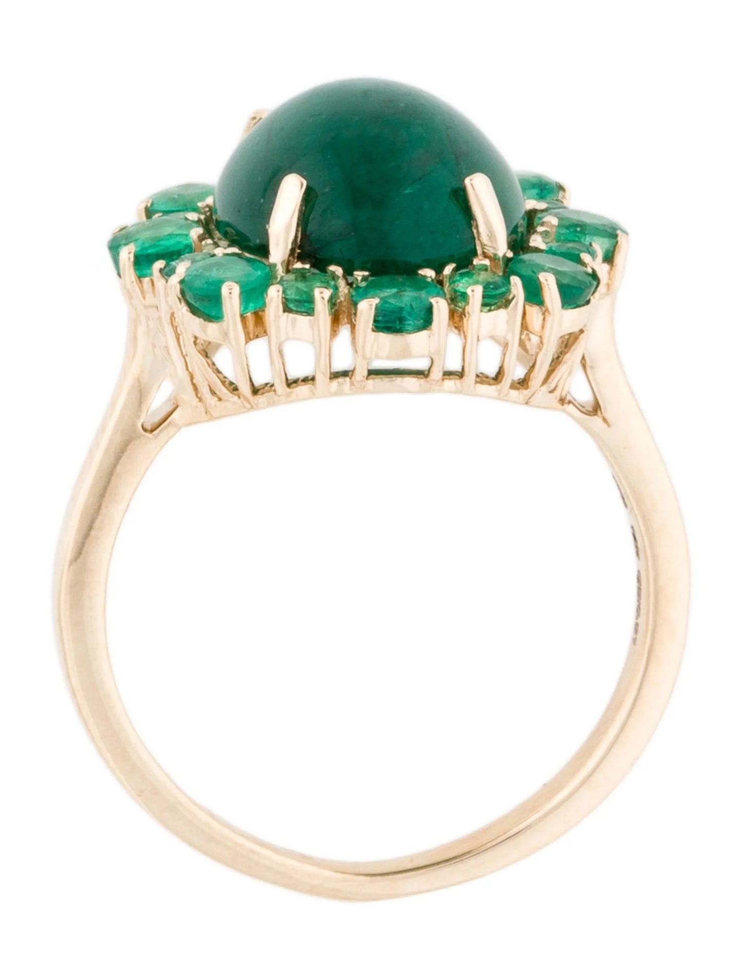 14K 6.36ctw Emerald Cocktail Ring