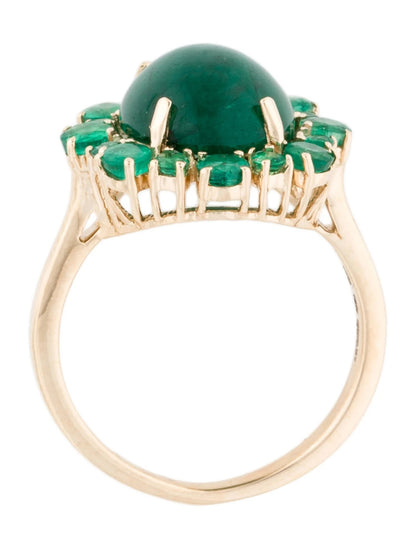 14K 6.36ctw Emerald Cocktail Ring