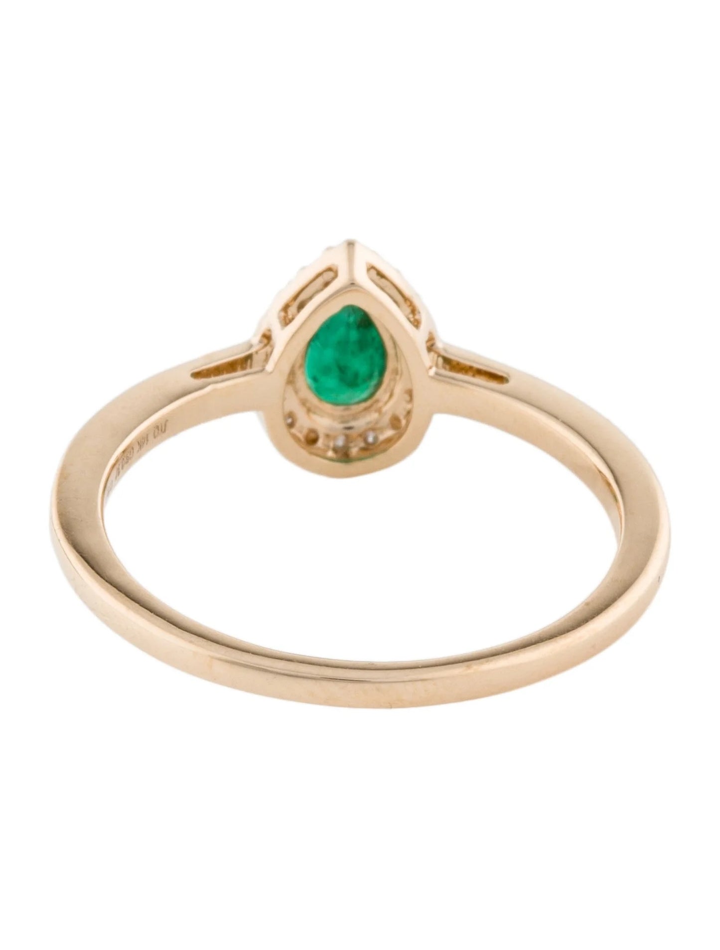 14K Emerald & Diamond Cocktail Ring