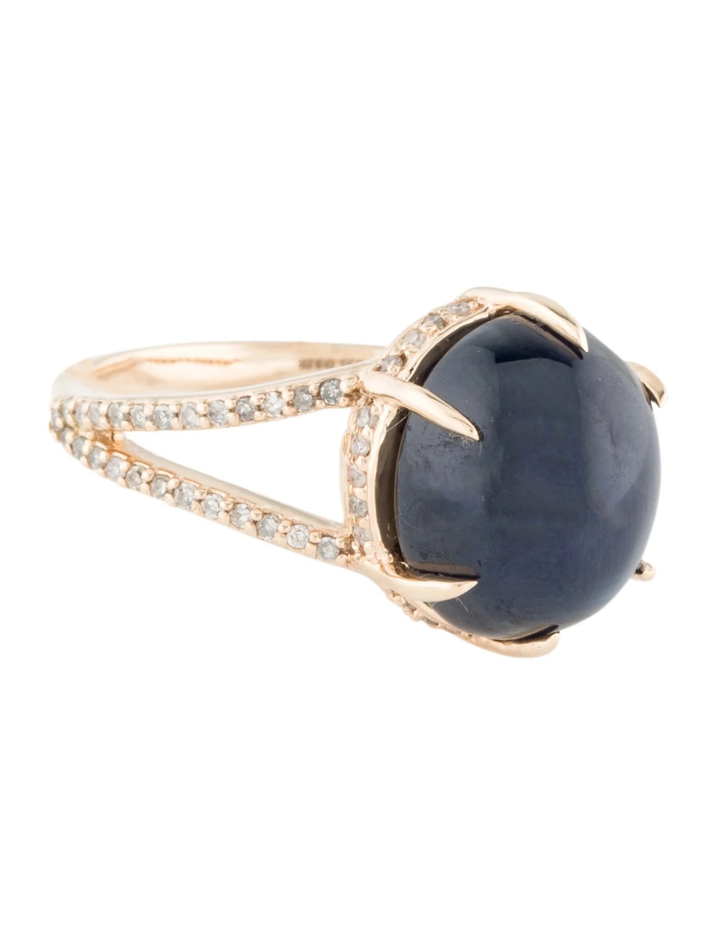 14K 10.23ct Sapphire & Diamond Cocktail Ring