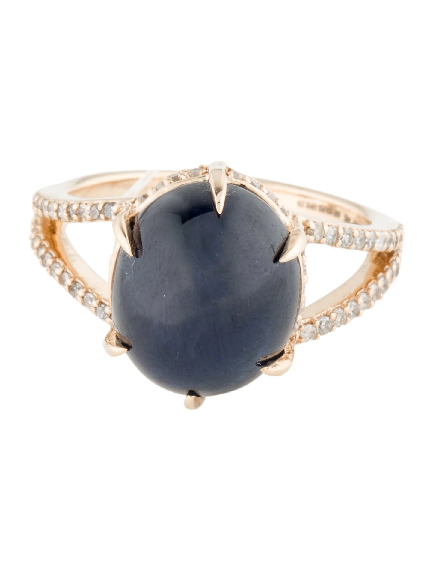 14K 10.23ct Sapphire & Diamond Cocktail Ring
