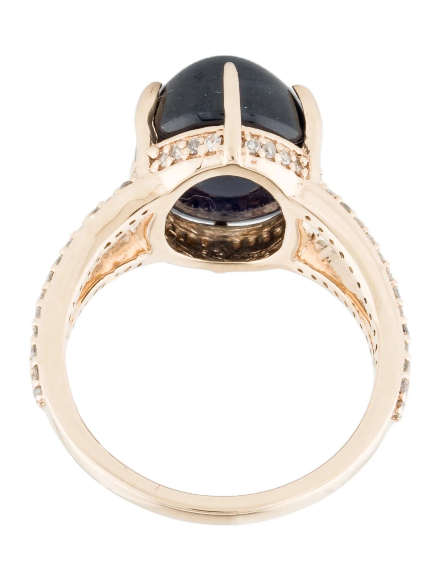 14K 10.23ct Sapphire & Diamond Cocktail Ring
