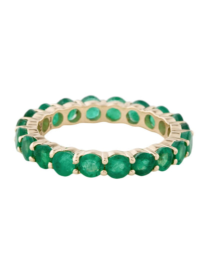 14K 2.02ctw Emerald Eternity Band Ring