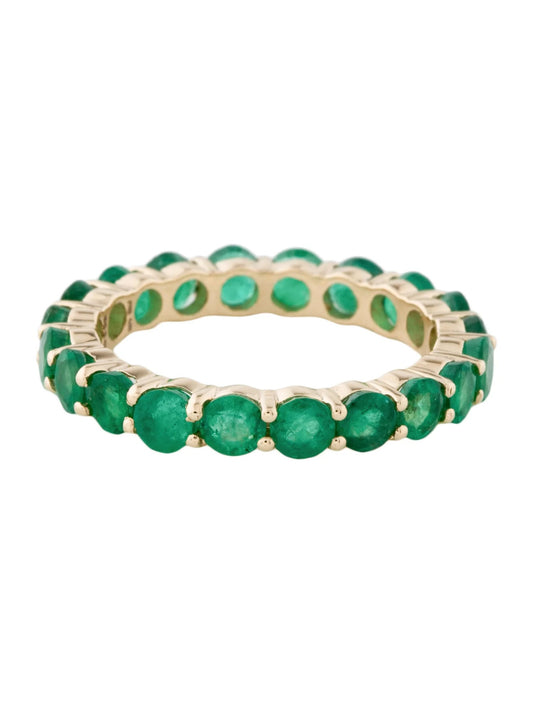14K 2.02ctw Emerald Eternity Band Ring