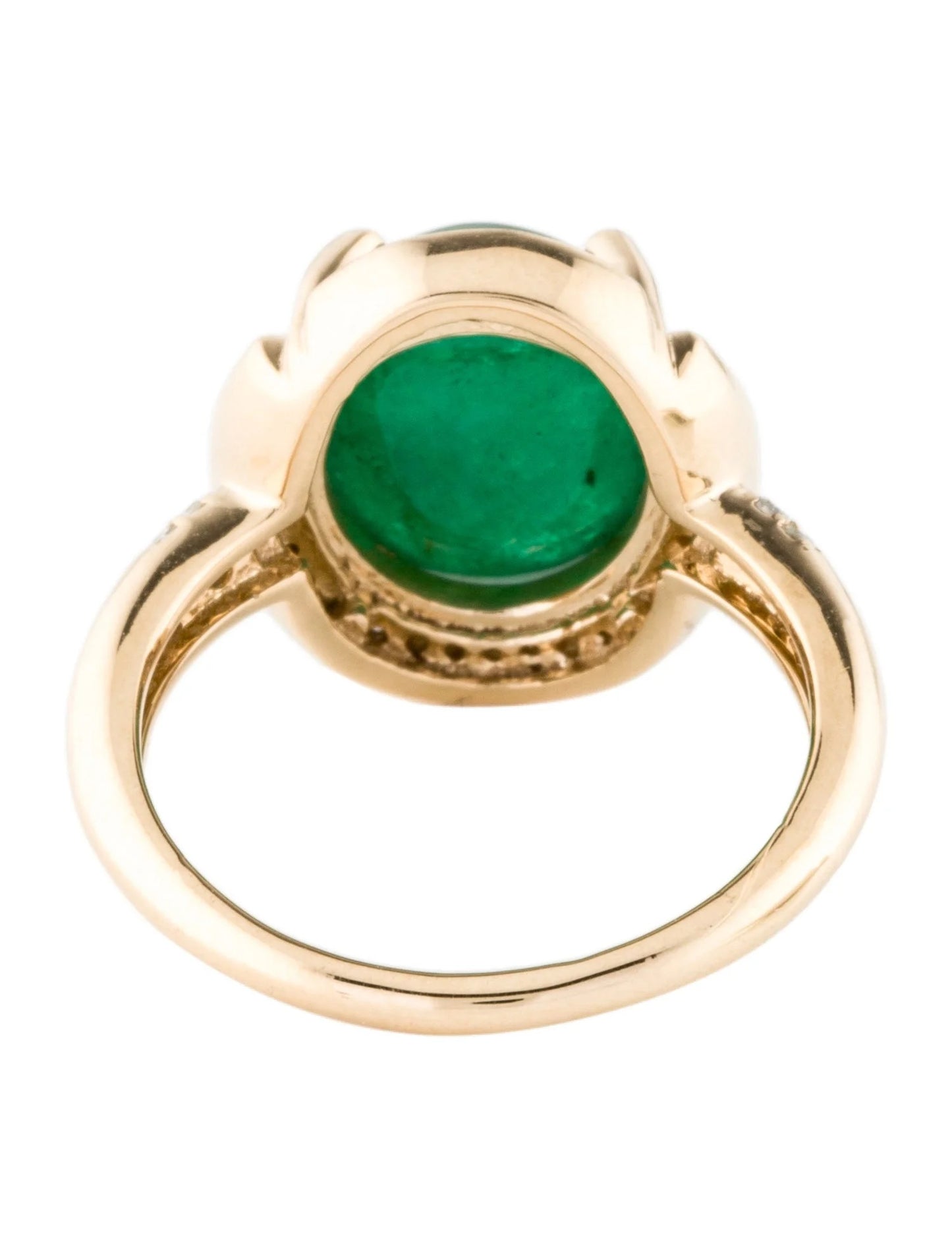 14K 5.20ct Emerald & Diamond Cocktail Ring