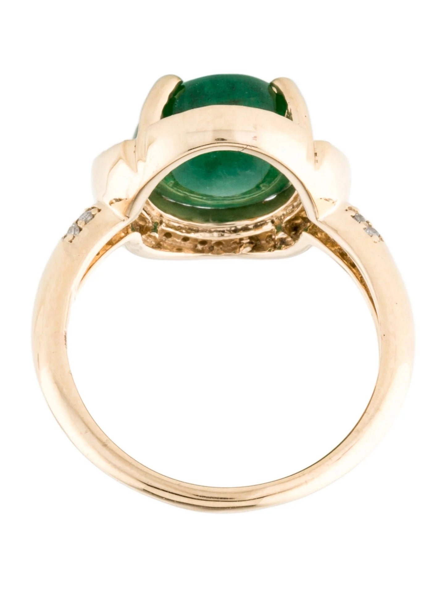 14K 5.20ct Emerald & Diamond Cocktail Ring