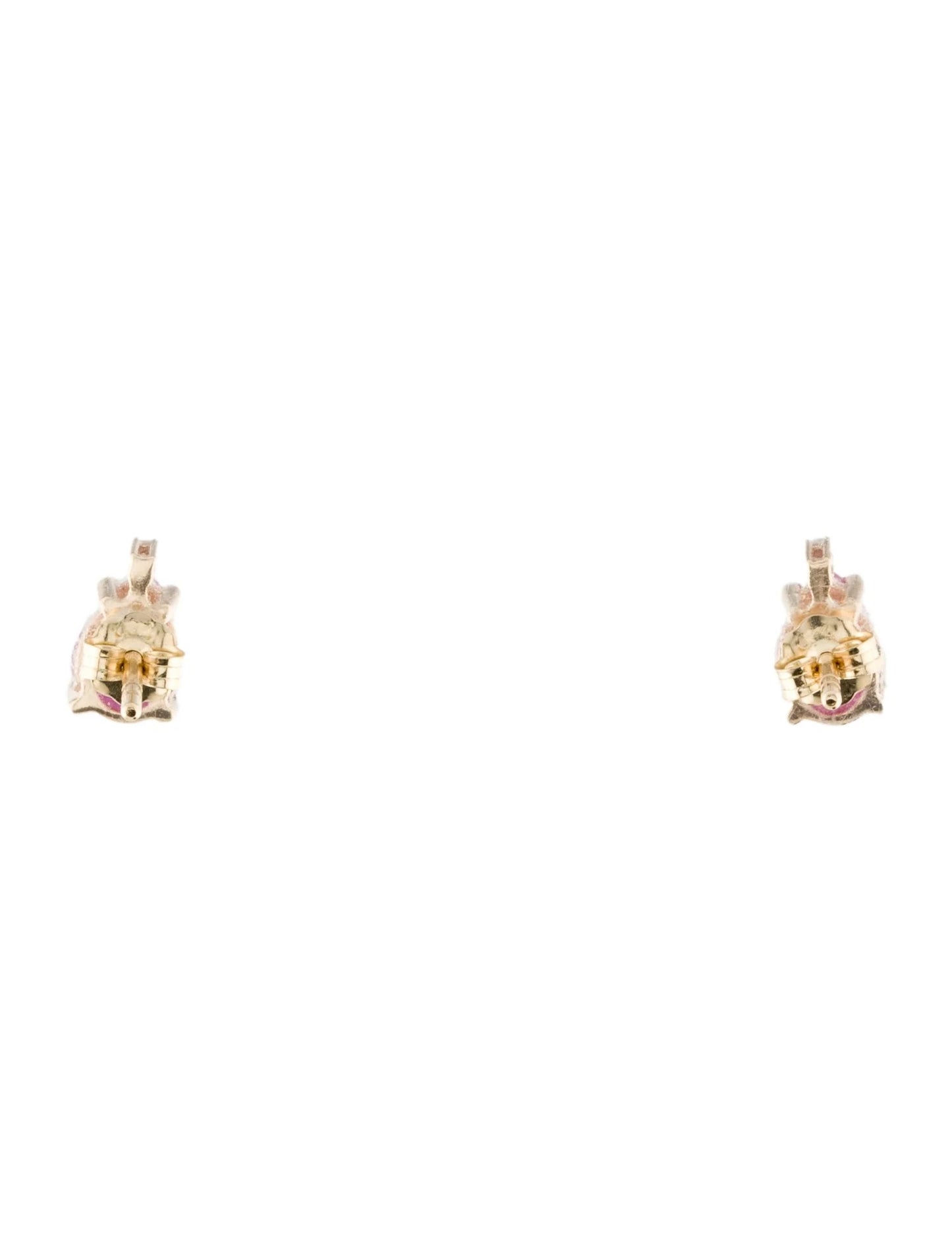 14K 1.61ctw Ruby & Diamond Stud Earrings