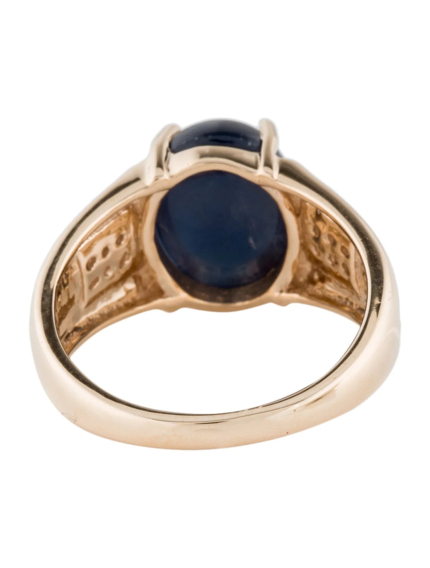 14K 6.43ct Sapphire & Diamond Cocktail Ring