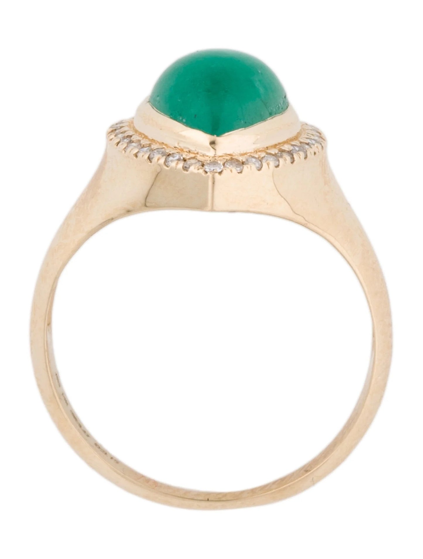 14K 3.47ct Emerald & Diamond Cocktail Ring