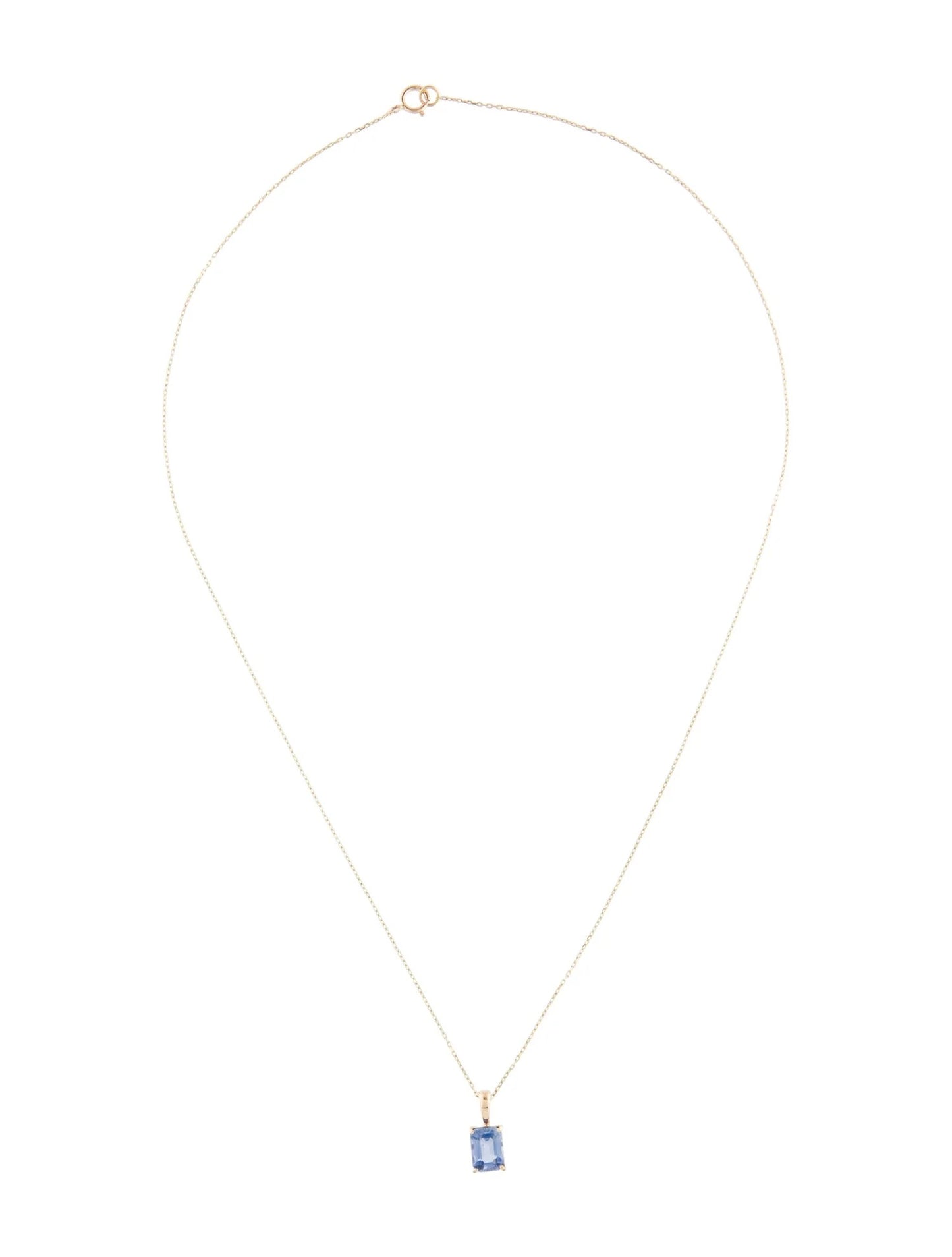 14K 1.14ct Sapphire Pendant Necklace