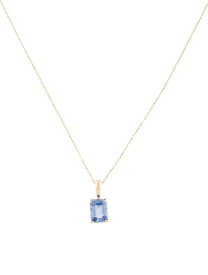 14K 1.14ct Sapphire Pendant Necklace