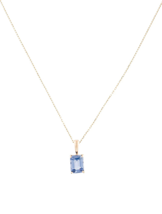 14K 1.14ct Sapphire Pendant Necklace