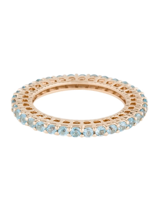 14K Topaz Eternity Band