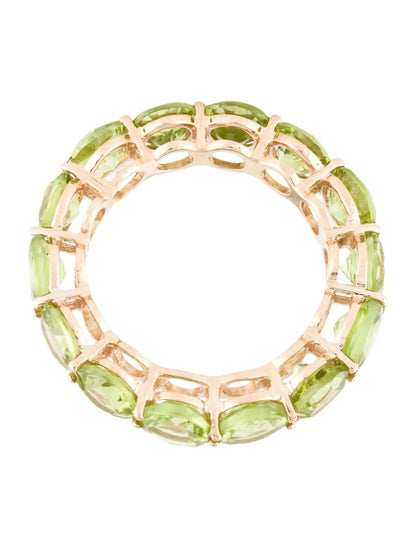 14K 6.16ctw Peridot Eternity Band