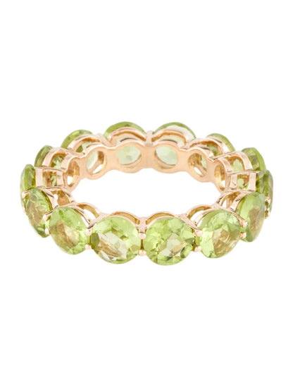 14K 6.16ctw Peridot Eternity Band