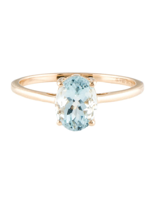 14K Aquamarine Cocktail Ring