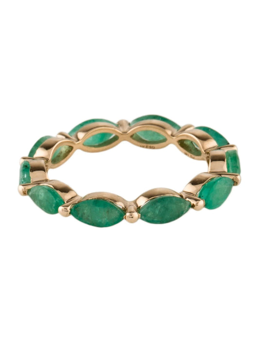14K 2.41ctw Emerald Eternity Band
