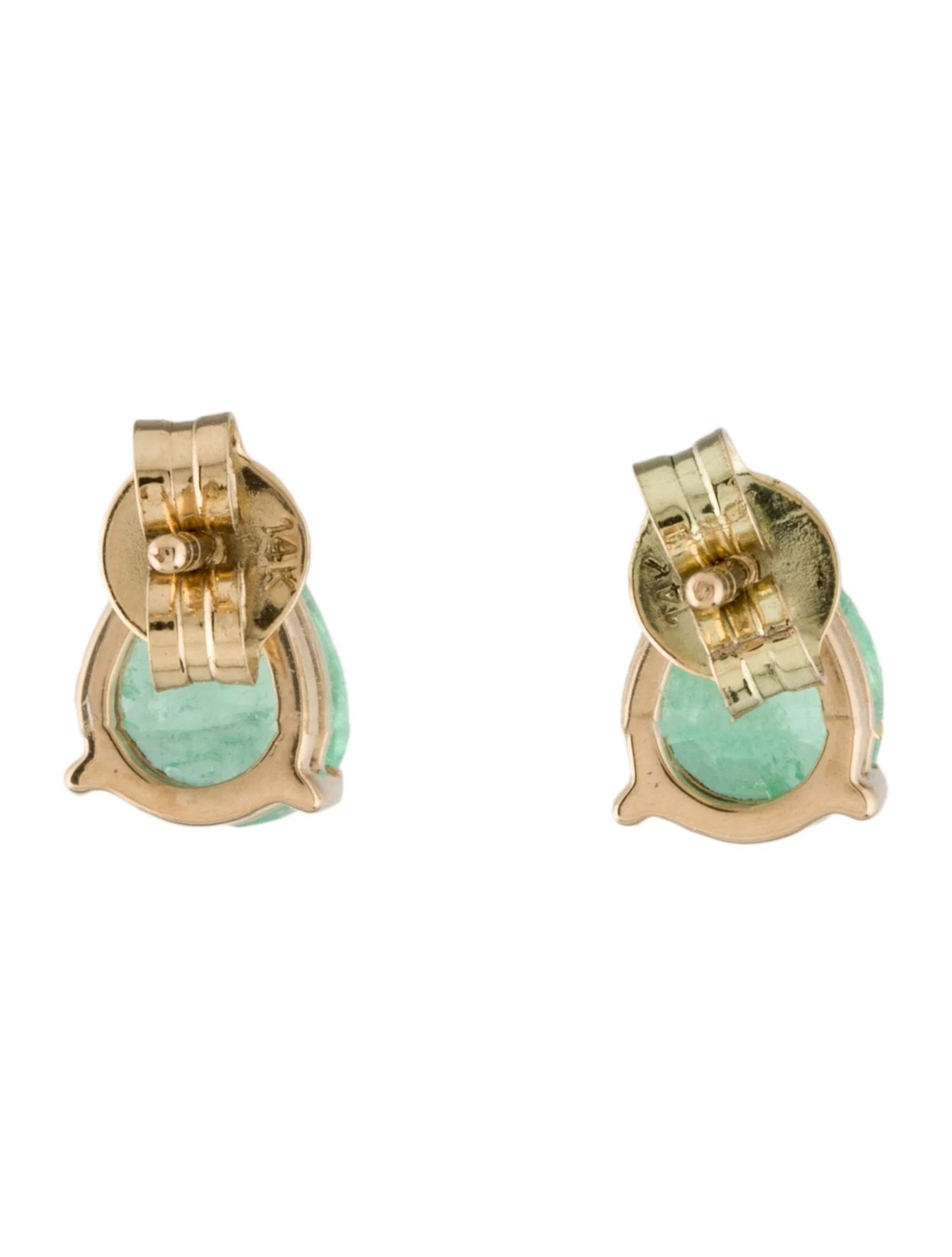 14K 1.83ctw Emerald Stud Earrings