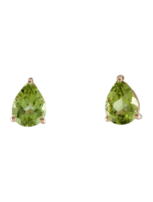 14K 1.97ctw Peridot Stud Earrings