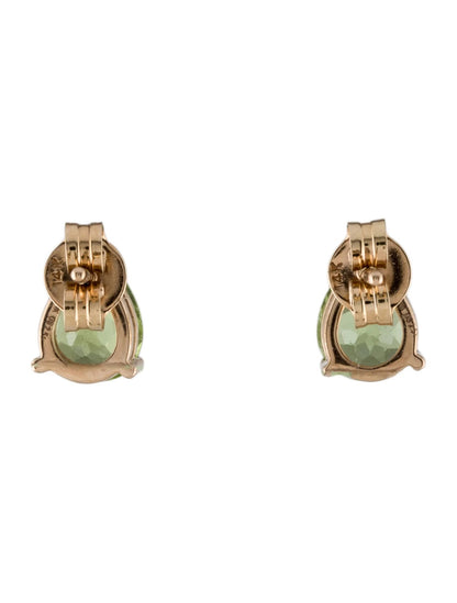 14K 1.97ctw Peridot Stud Earrings