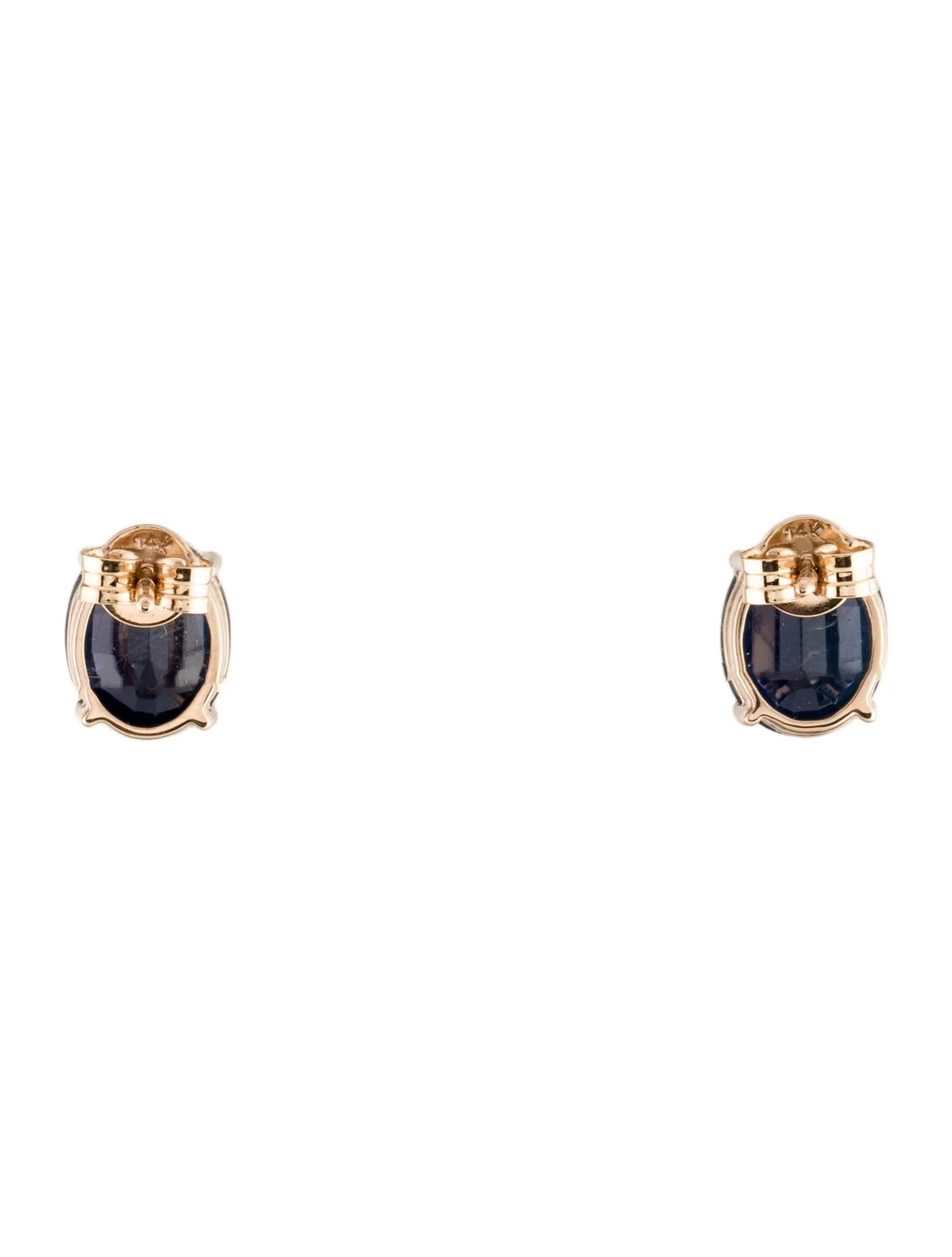 14K 6.58ctw Sapphire Stud Earrings