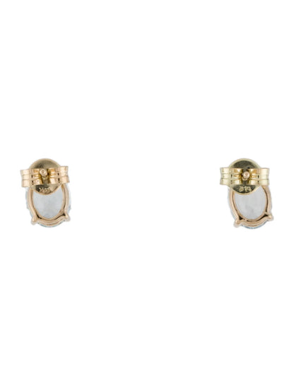14K Aquamarine Stud Earrings