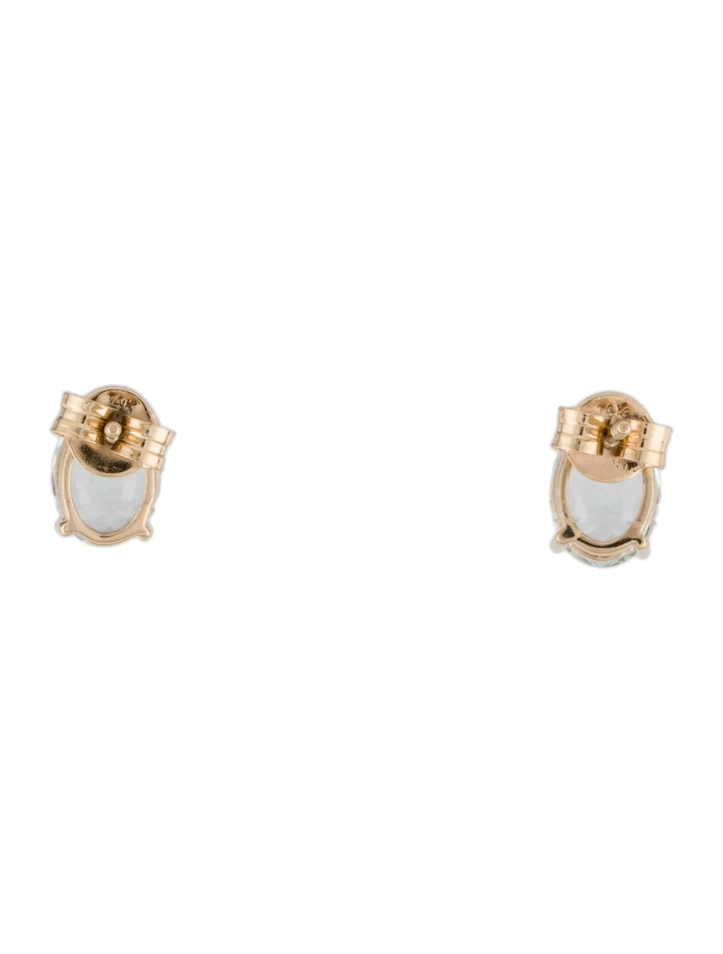 14K Aquamarine Stud Earrings