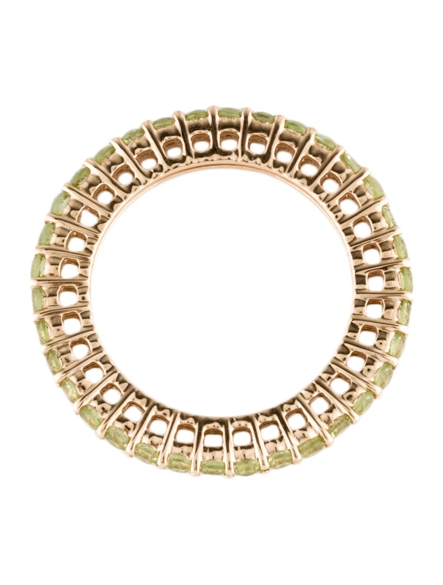 14K Peridot Eternity Band Ring