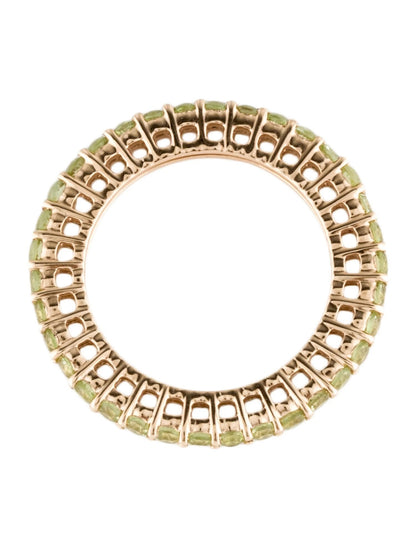 14K Peridot Eternity Band Ring