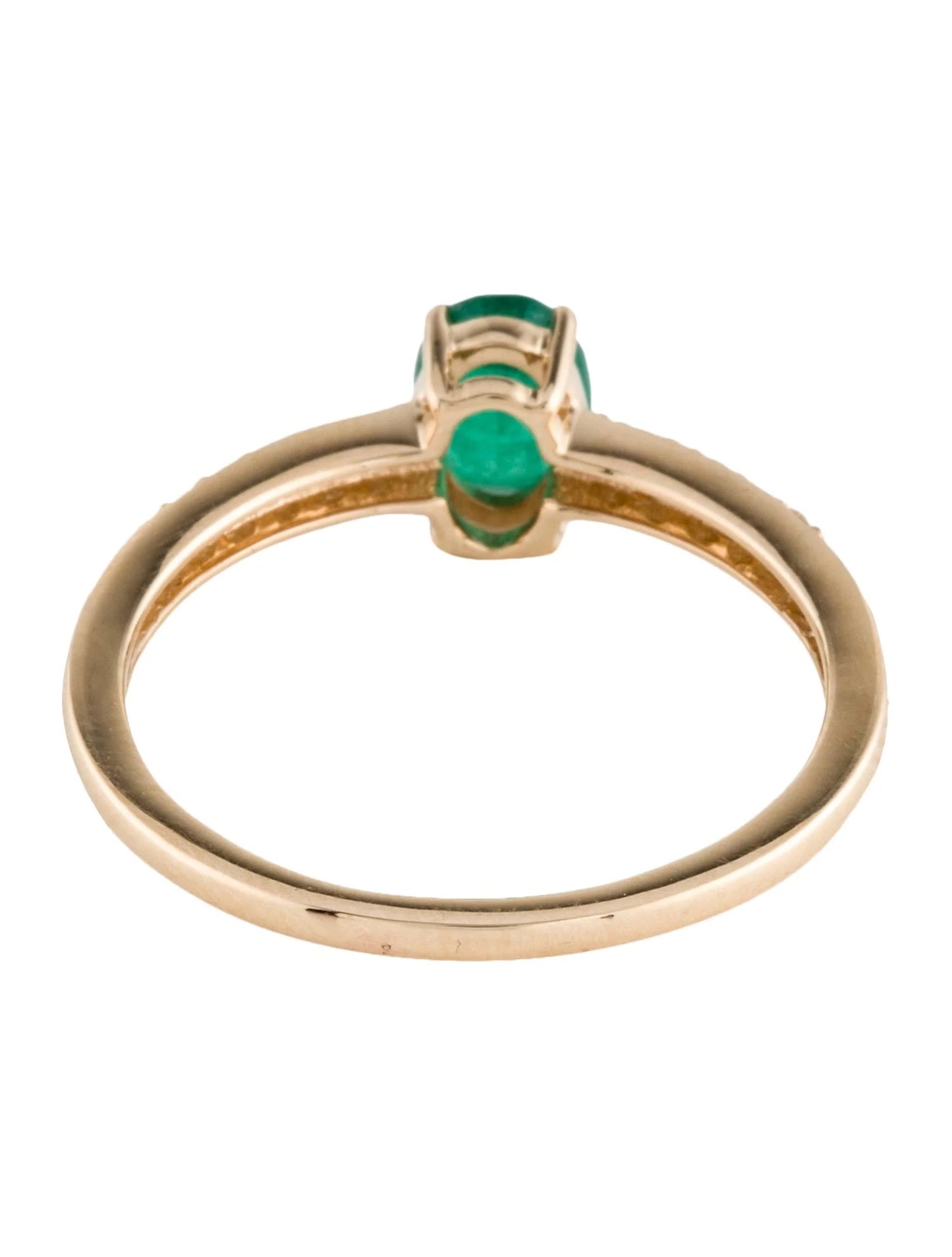 14K Emerald & Diamond Cocktail Ring