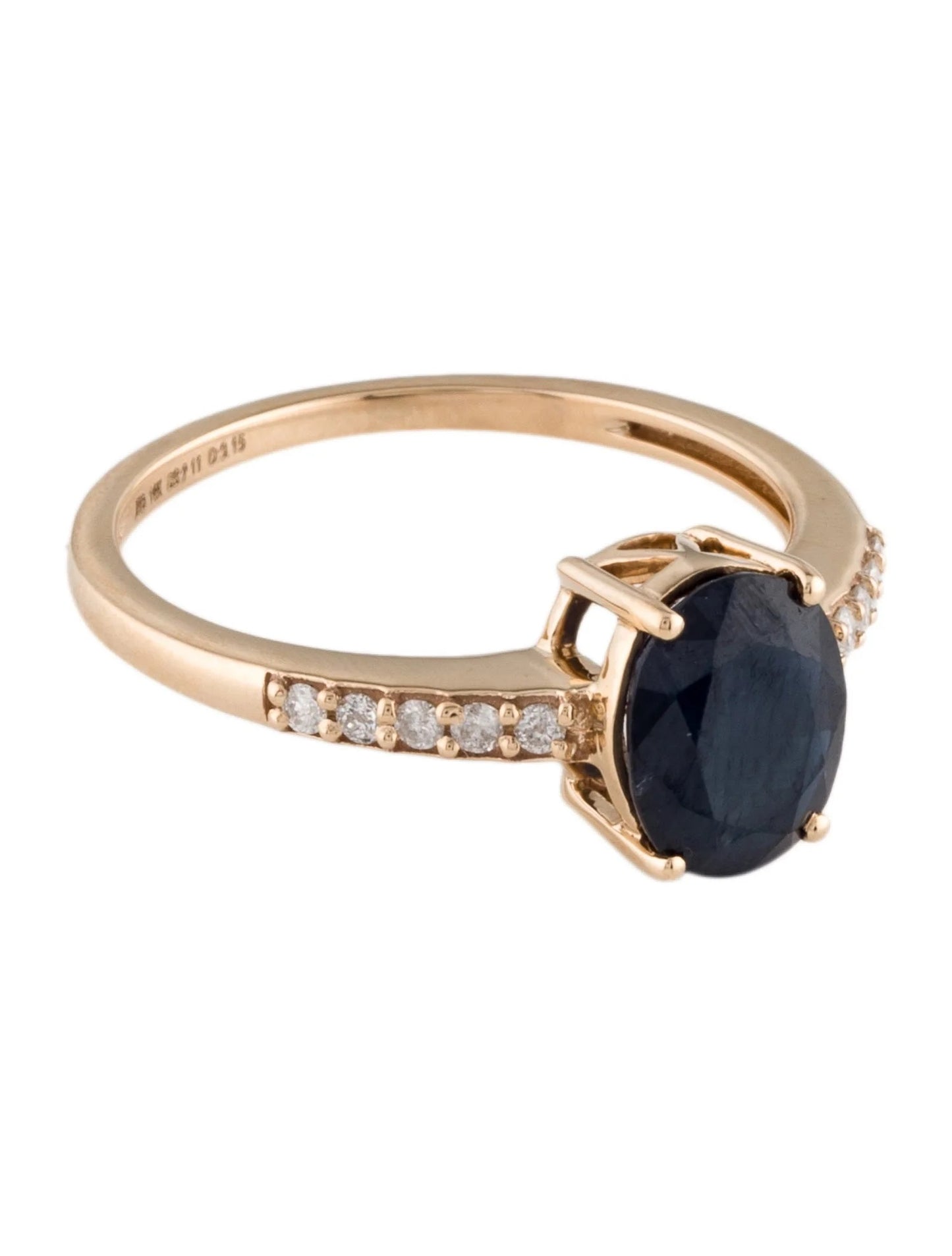 14K 1.78ct Sapphire & Diamond Cocktail Ring