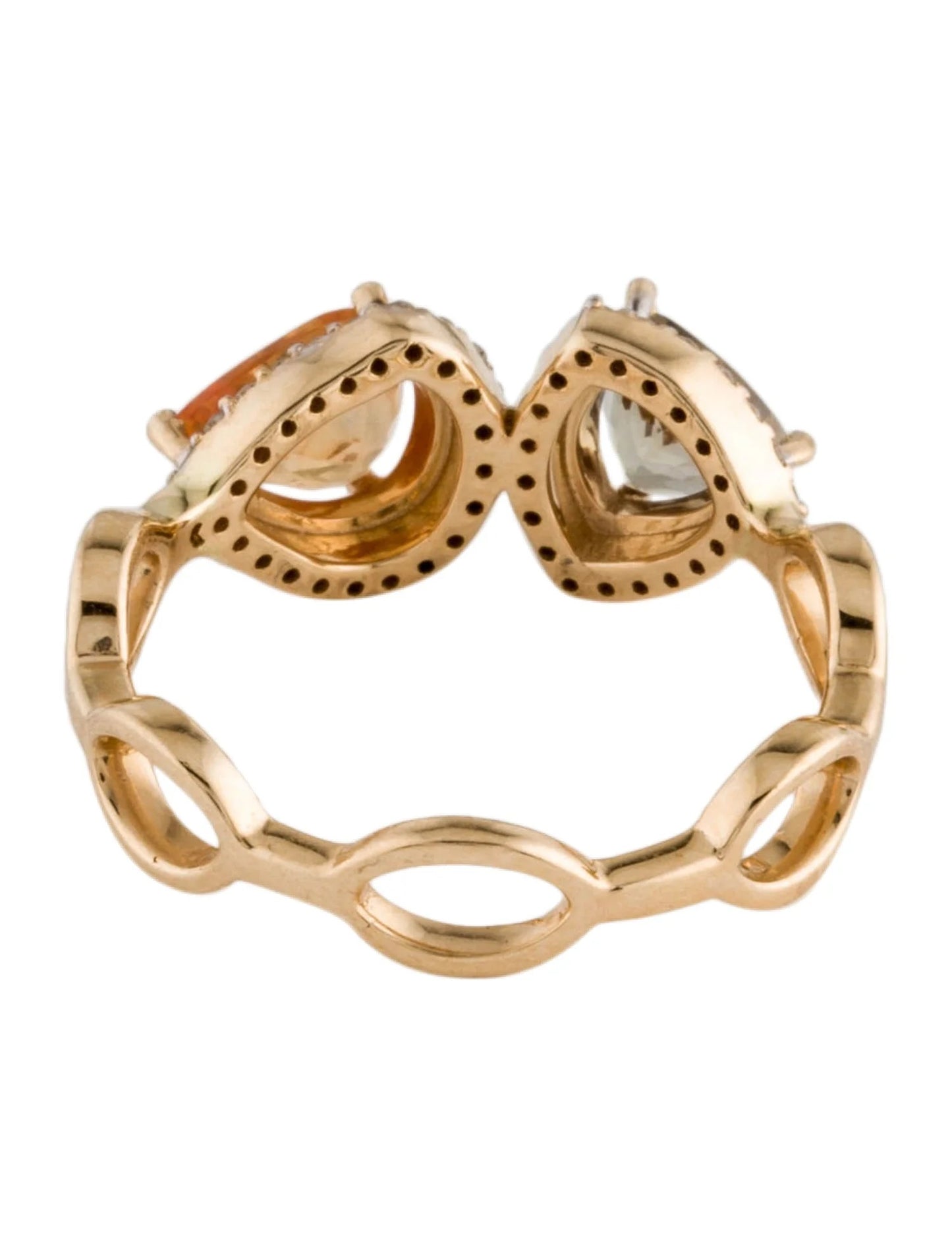 14K Multi Sapphire & Diamond Cocktail Ring