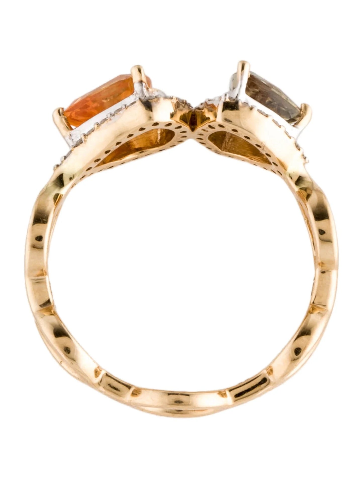 14K Multi Sapphire & Diamond Cocktail Ring